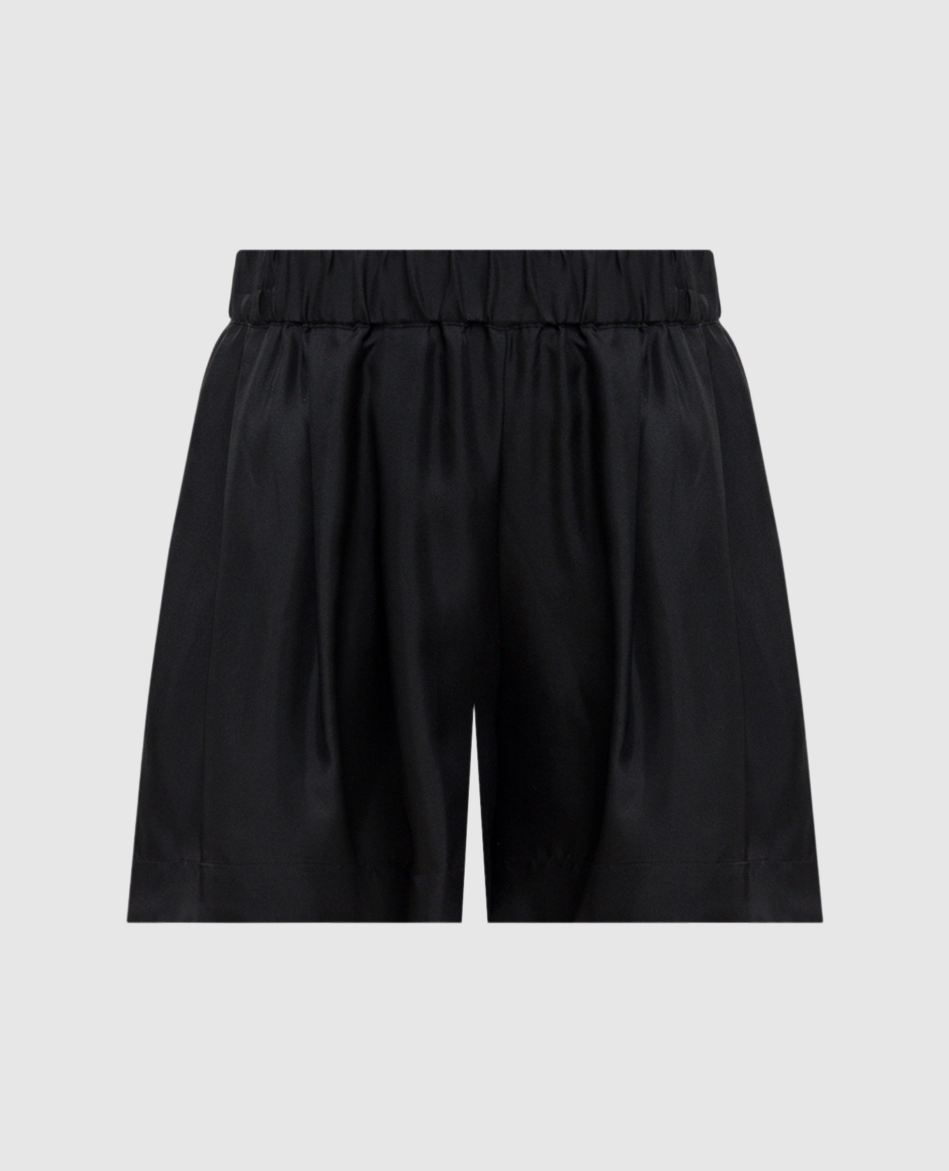 Zurich black silk shorts