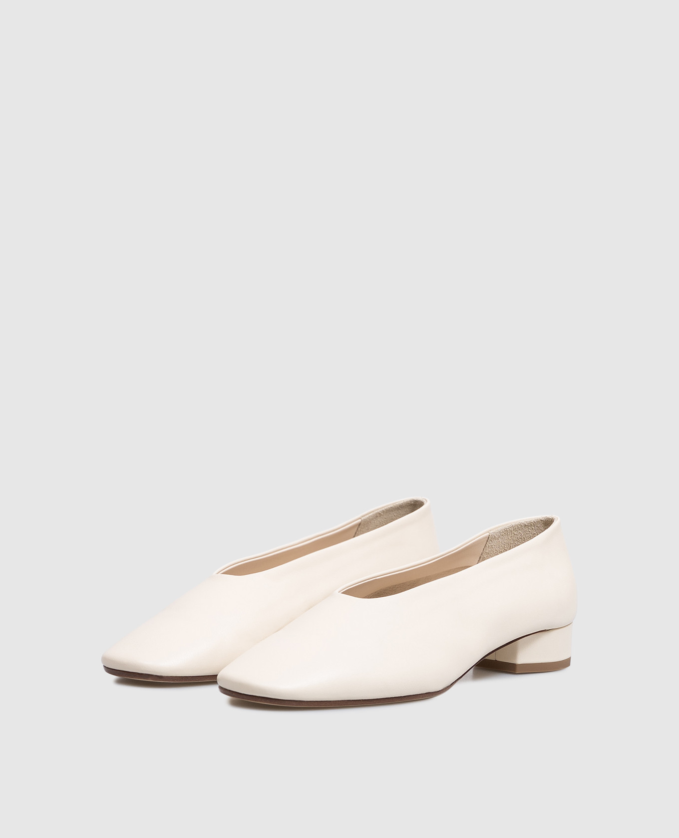 Delia ivory leather shoes Aeyde 2