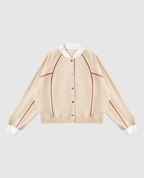 Brunello Cucinelli Children's beige sports jacket BH827E302B