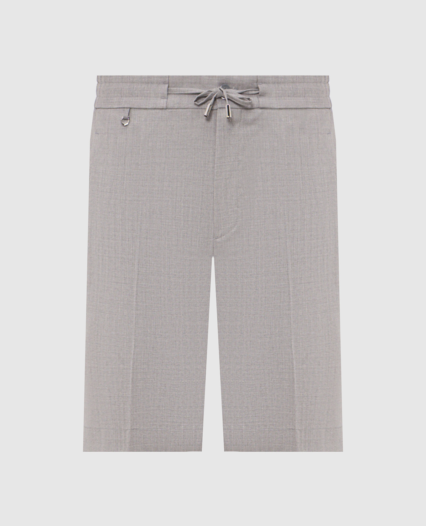 Gray wool shorts