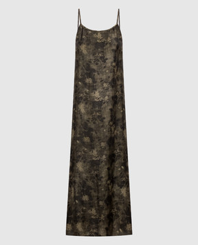 UMA WANG Anaya green print dress UP5011