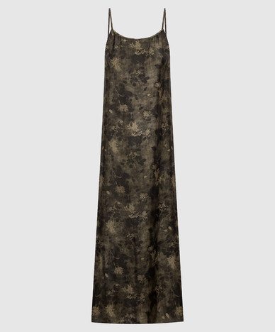Anaya green print dress