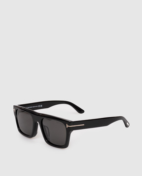 Tom Ford Cyrus black sunglasses with logo engraving FT1337F