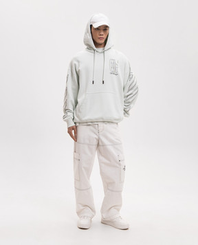 Off-White Green hoodie with Double Arrow emblem 44MBB085S26F006