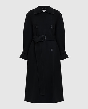 Toteme Black wool trench coat 254WRO0228FB0006