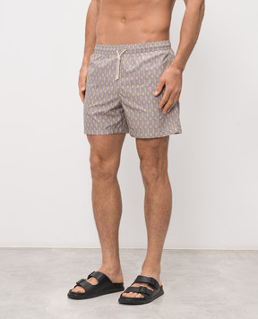 Canali Swim shorts with branded print UA0010493024