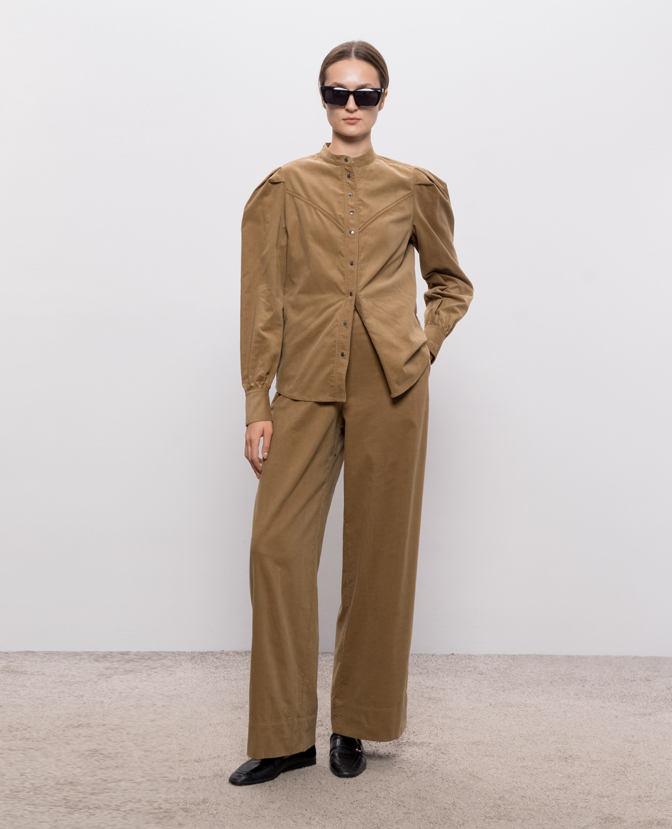 Brown velvet shirt Twinset 2