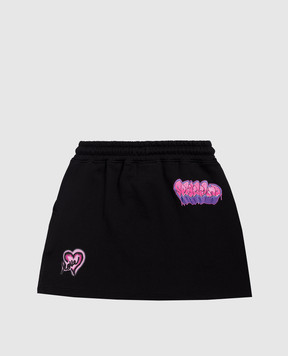 Sprayground Children's black Graffiti skirt SPY1452EBLK