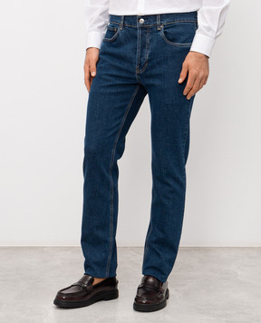 Pini Parma Blue jeans with logo patch PINIJEAMBL