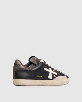 Premiata Stevend black leather sneakers STEVEND7603