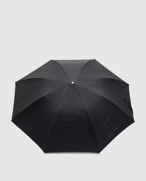 Pasotti Blue folding umbrella with ostrich leather handle OMITUO64S526823