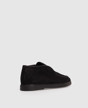 Stefano Ricci Black suede deserts with emblem UC62G4181SDP