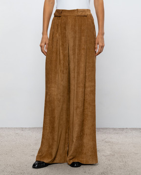 Momoni Brown corduroy palazzos ASPEN MOPA01928MO