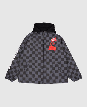 Sprayground Children's gray checked jacket SPY1543