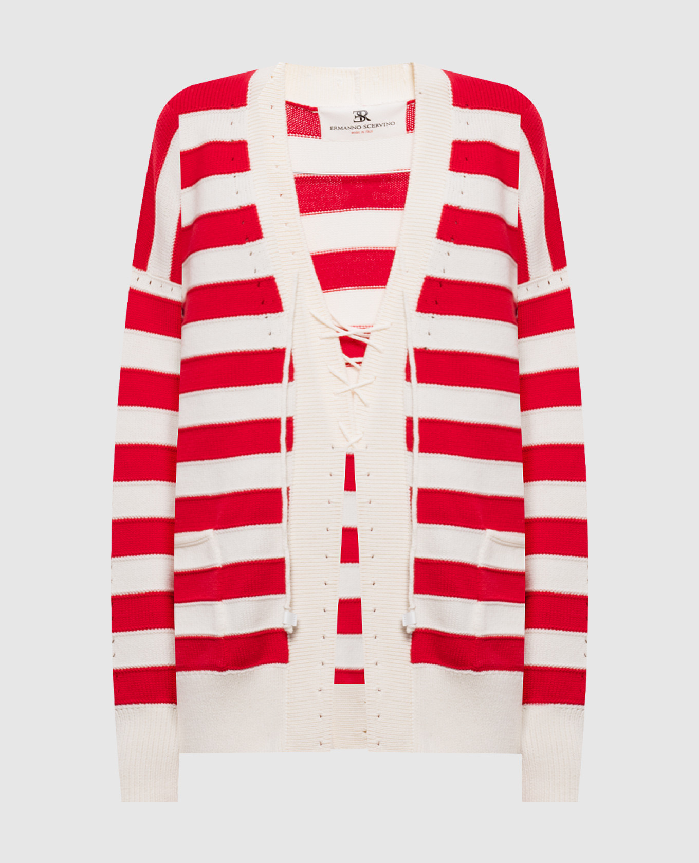 

White striped cardigan Ermanno Scervino