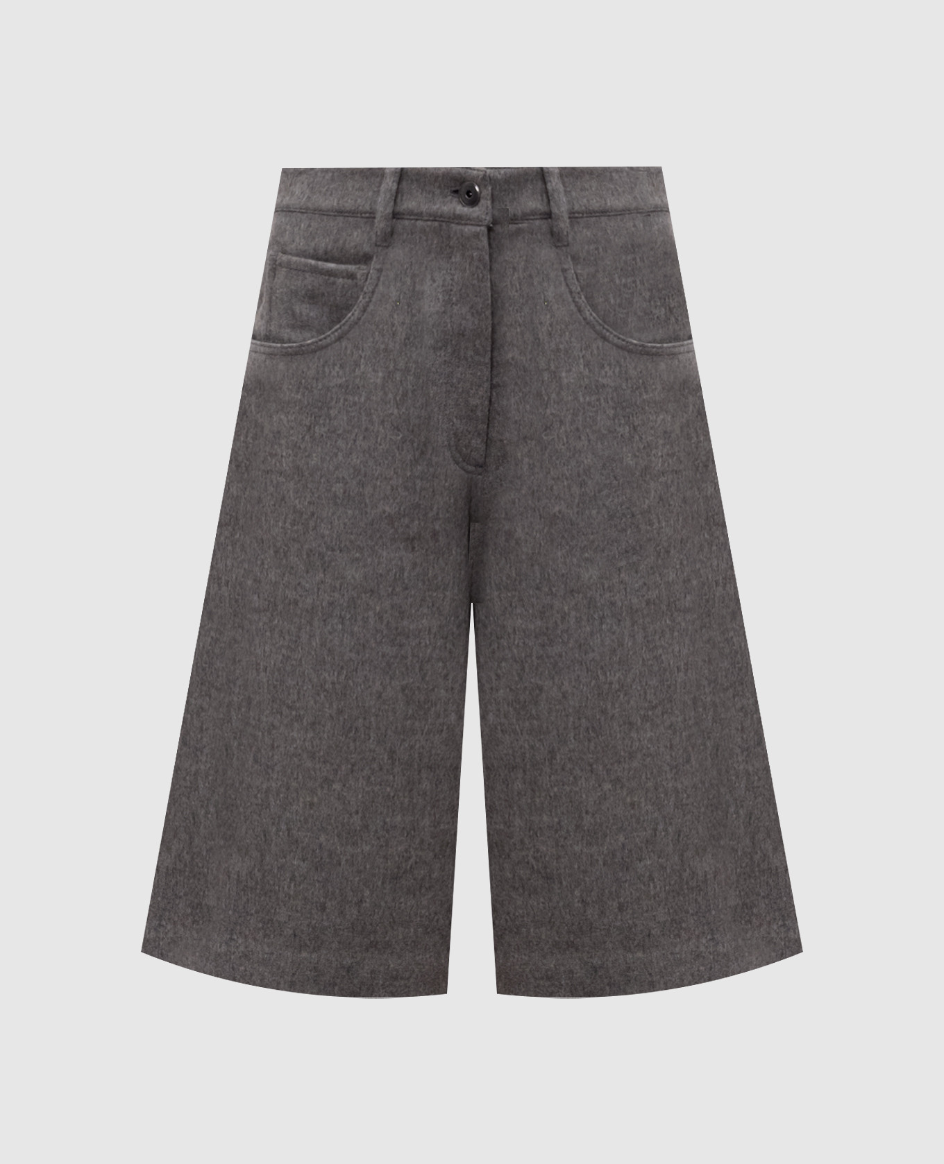 Gray wool Bermuda shorts Brunello Cucinelli