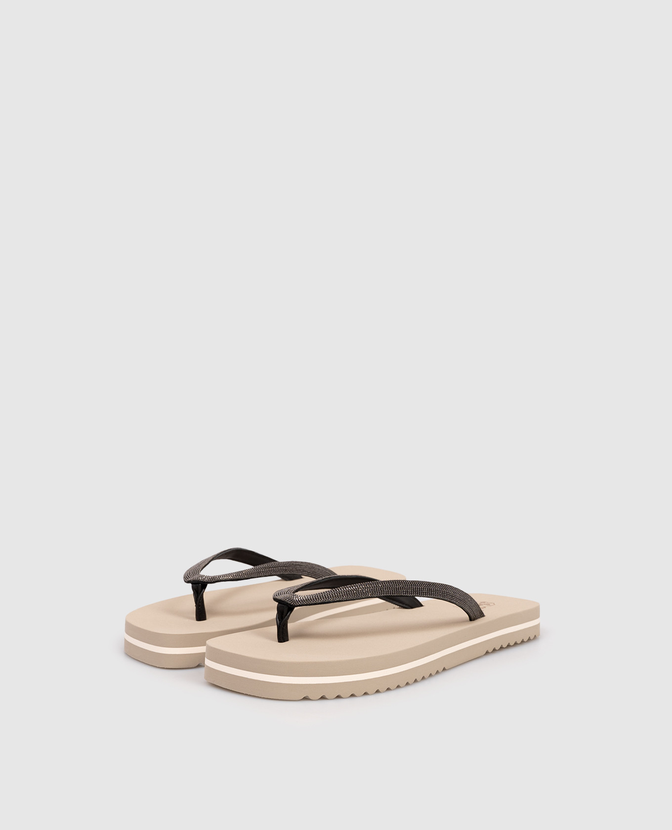 

Beige flip-flops with a monil chain Brunello Cucinelli