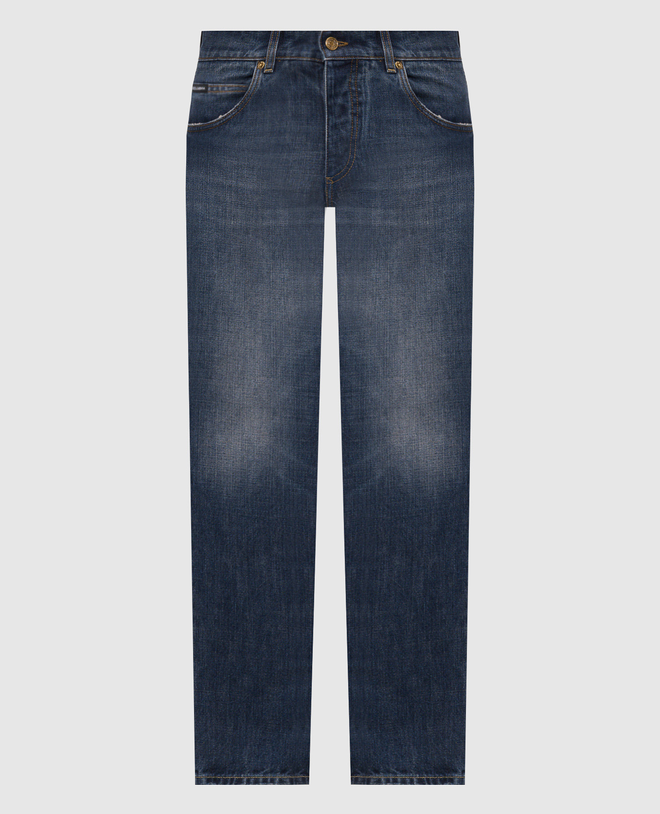 

Blue distressed jeans with logo patch Dolce&Gabbana