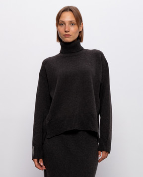 Peserico Dark brown wool, silk and cashmere sweater A99268F07K09283