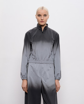 Alexander Wang Shrunken Reflective Grey Track Jacket 1WC1262709