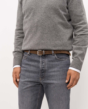 Brunello Cucinelli Brown suede belt MAUGP259