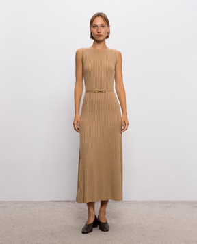 Gabriela Hearst Meier beige wool and cashmere dress 4269600A004