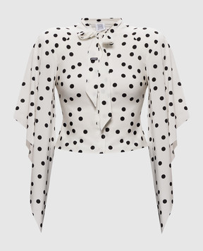 Vetements White polka dot blouse WH27BL133WD