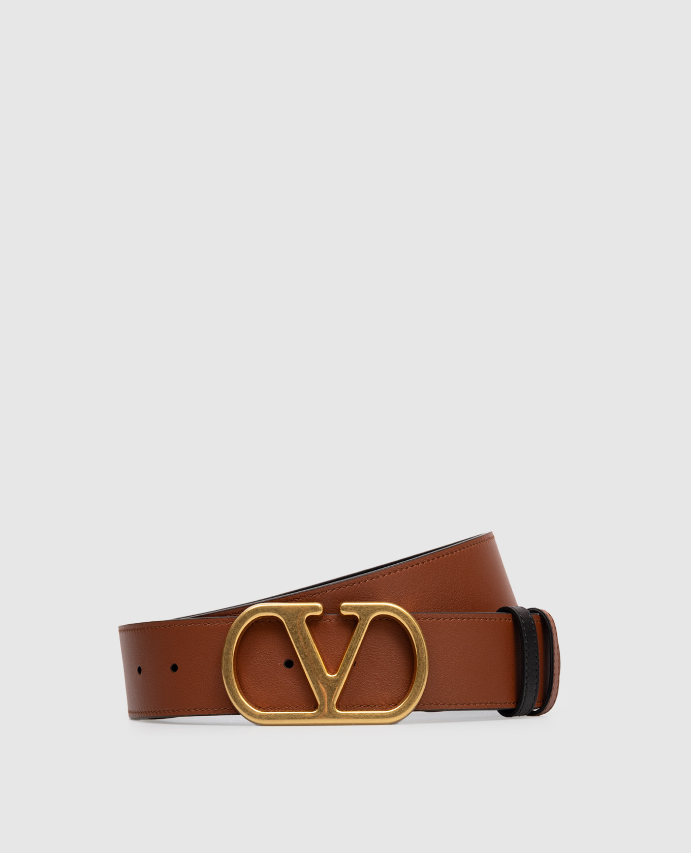 

VLogo Reversible Leather Belt Valentino, Brown