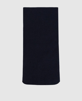 Cashmere&Whiskey Blue merino wool scarf 140