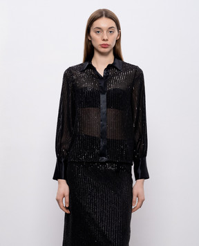 Peserico Black blouse with sequins E062636807B