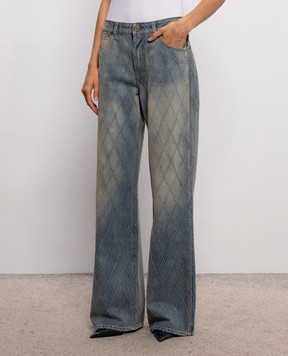 Balmain Blue jeans with a worn effect HF1MI052DF79