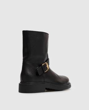 AGL Loren black leather boots LORENBIKERS