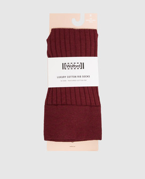 Wolford Burgundy socks 90 den 45043