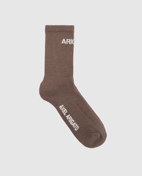 Axel Arigato Brown socks with logo pattern X2661012