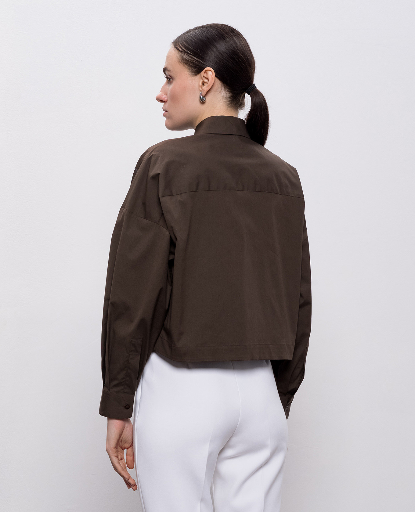 Brown shirt with sequins Peserico 4