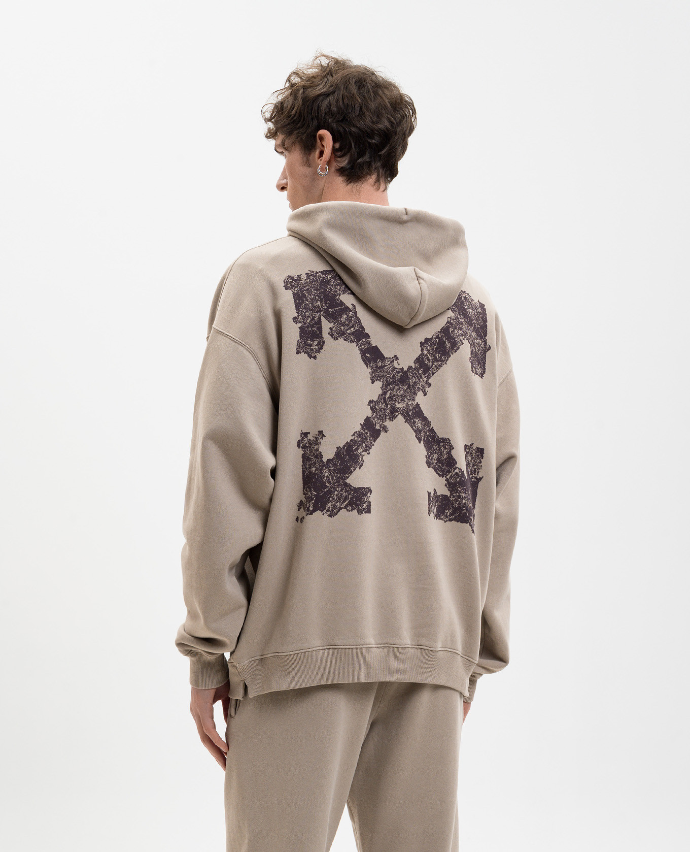 

Beige hoodie with Heraldic Arrow emblem Off-White
