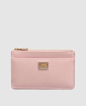 Dolce&Gabbana Pink Dauphine leather cardholder BI1261A1001