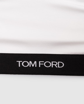 Tom Ford White top with logo BRJ016JEX011