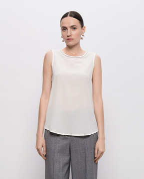 Peserico Ivory silk top A08893D07325