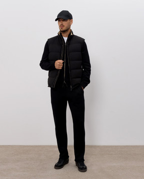 Stefano Ricci Black cashmere tracksuit W505023R31W26302P3D