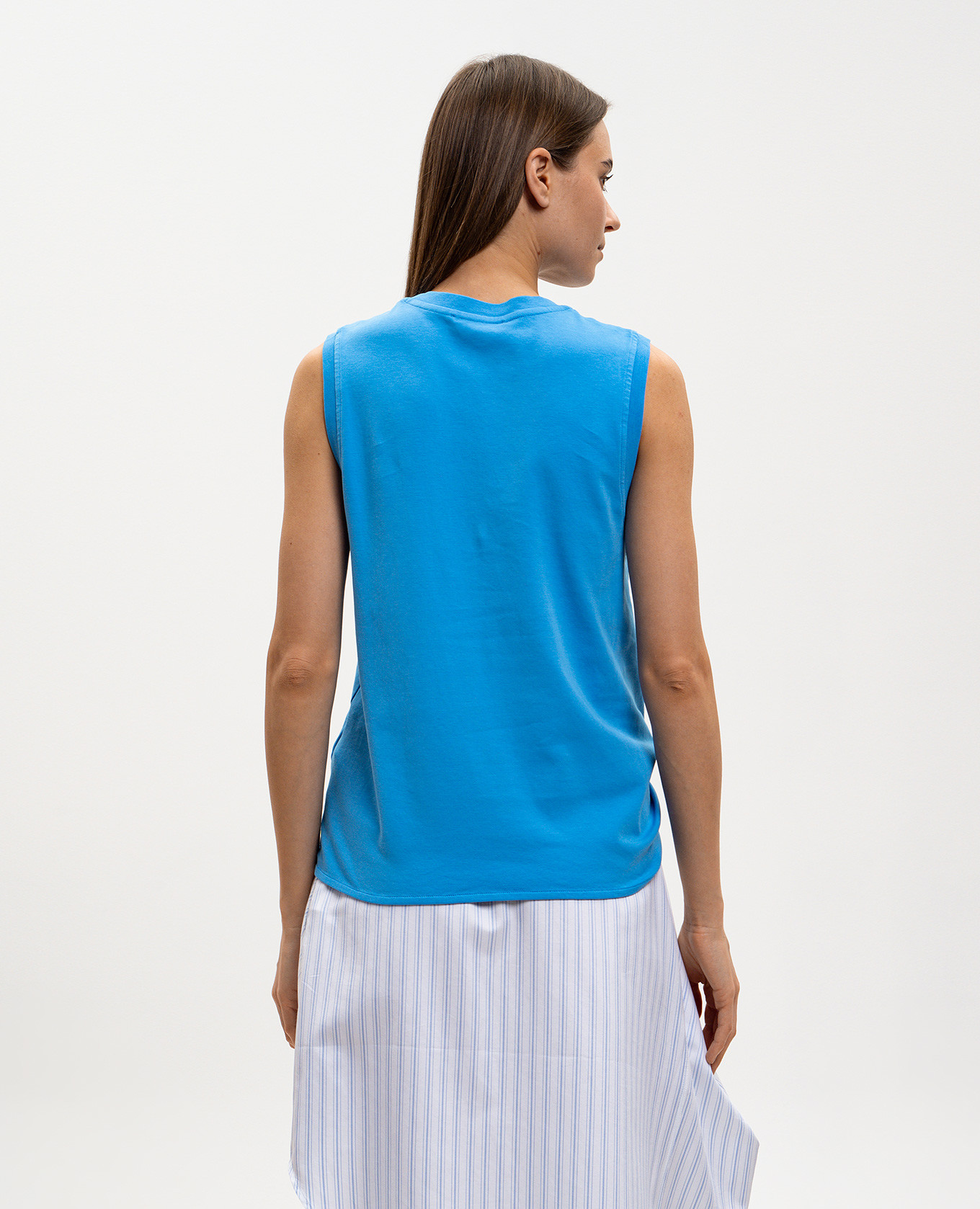 

Blue T-shirt with monogram embroidery JW Anderson