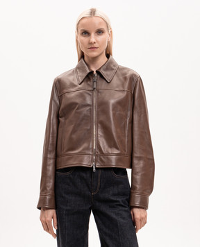 Brunello Cucinelli Brown leather jacket MPNMO7458P