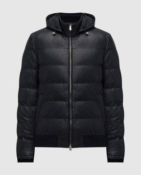 Enrico Mandelli Blue deerskin down jacket A9T1125901
