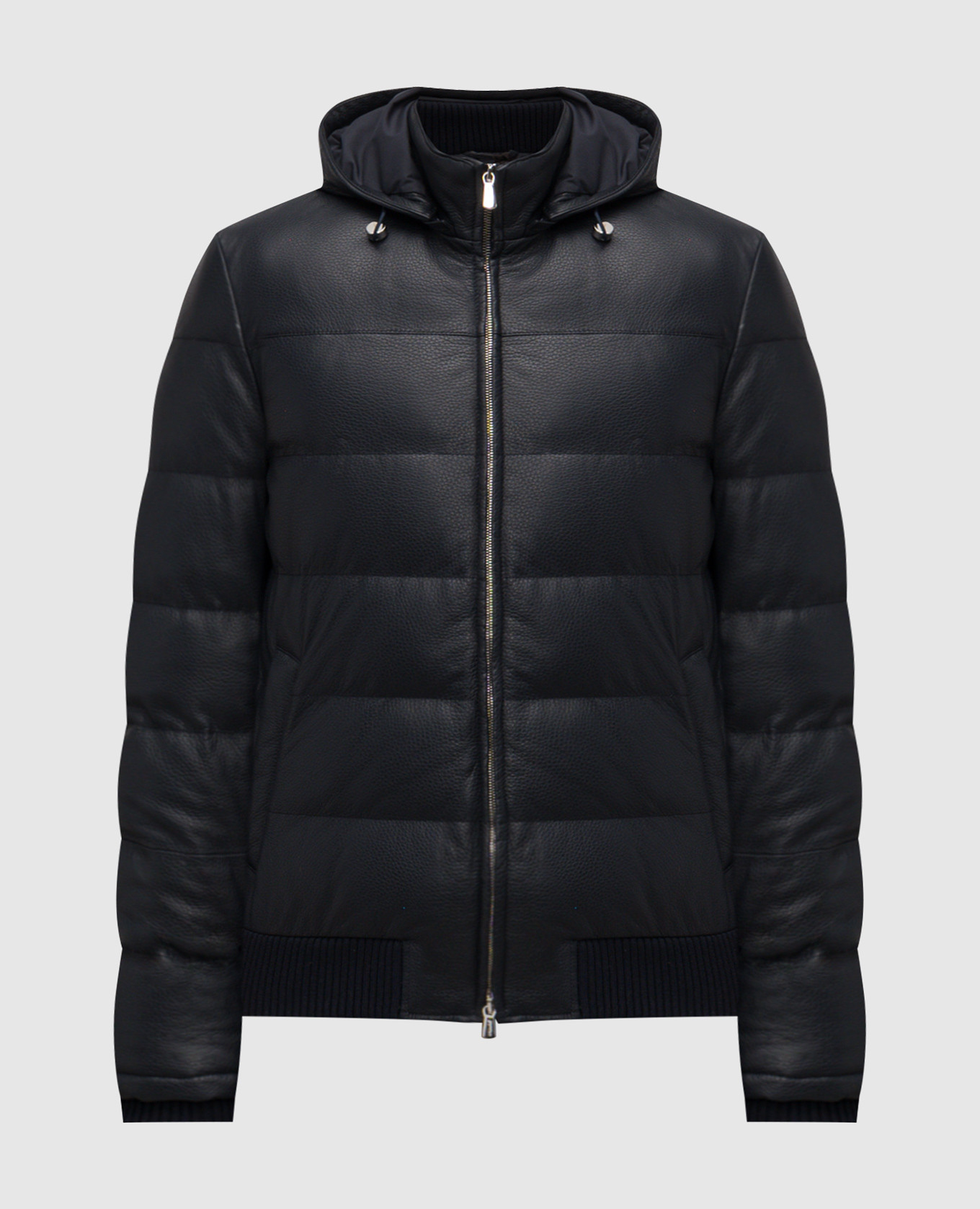 Blue deerskin down jacket