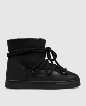 Inuikii Black suede boots with fur 10010030122