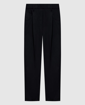 Brunello Cucinelli Black pants with a monil chain M0H93P8907
