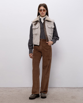 Brunello Cucinelli Beige down vest MG5457703P