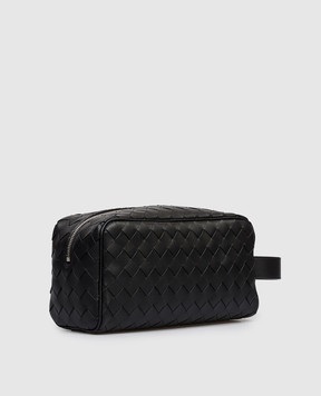 Bottega Veneta Black Intrecciato leather toiletry bag 729295VCPQ1