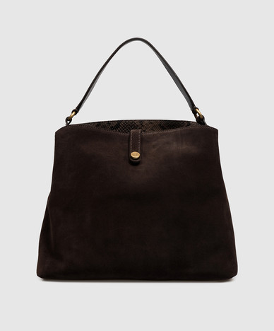 Brown suede bag FIONA