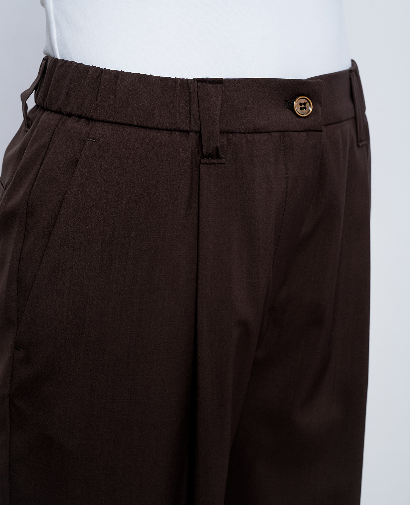 

Zeza brown wool and silk trousers Marco Pescarolo